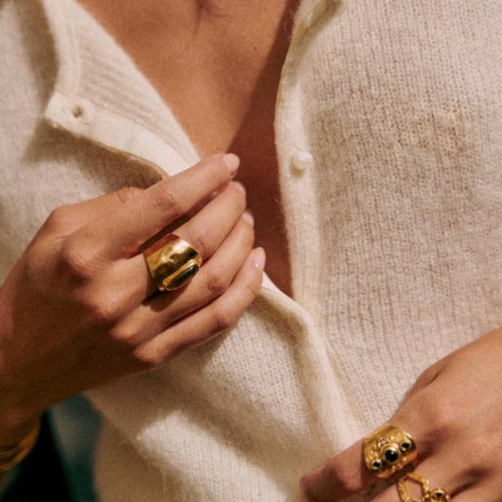Sezane Soft Cream Button-Front Knit Cardigan